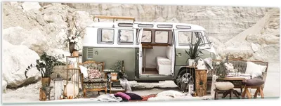 Produktbild von Bilder auf glas - Einteilig - Wohnmobil Boho Möbel - 160x50cm - Glasbilder - Wandbilder - Bilder - zum Aufhängen bereit - Wanddekoration aus Glas - Glas Bilder - Wandbild auf Glas - GAB160x50-4542