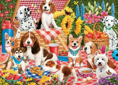 Produktbild von Cobble Hill Puzzle - Familienpuzzle Picknickparty - 350 Teile