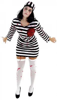 Produktbild von Zombie Sträflingskostüm für Damen, Größe:XS