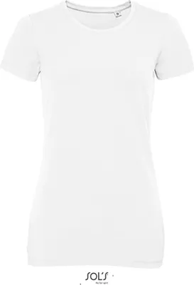 Image de SOLs 02946 | T-Shirt Millenium Femme T-Shirt - Stretch - Couleur : Blanc - Taille : M