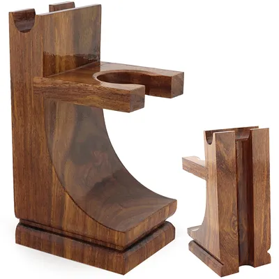 Produktbild von Haryali London Rasierhalter – Nachhaltiger 2-in-1 Rasierhalter und Pinselhalter aus Holz