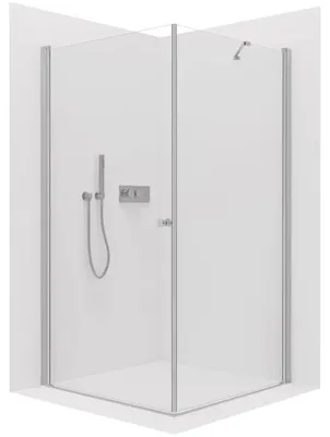 Immagine prodotto di CERANO - Box doccia Antelo L/P - 6 mm - cromato, vetro trasparente - 75x80x190 cm - girevole