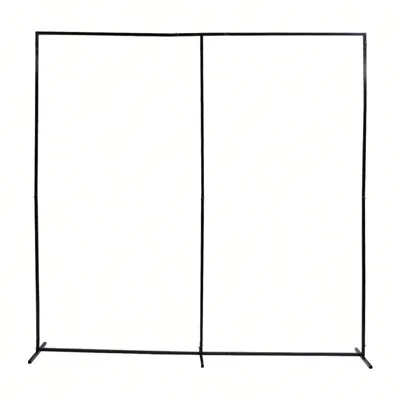 Produktbild von Hochzeitsbogen - Metall-Hintergrundständer - 2,3 m x 2,3 m - Stabiler Eisenrahmen - Für Zeremonie, Party & Foto - Schwarz