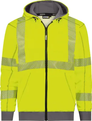 Produktbild von Dassy Warnschutz Kapuzensweatshirt EVANS PESCO84 Gr. XL neongelb/zementgrau