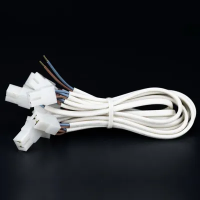 Produktbild von 10er Kabelbaum Lampe Leuchte Kabelsatz für Einbaustrahler Kabel Leitung 12V Weiß