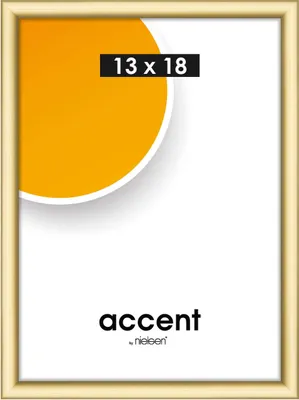 Produktbild von accent by nielsen Kunststoff Bilderrahmen Colorado Uni, 13x18 cm, Gold