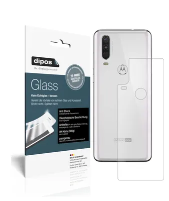 Produktbild von 2x Schutzfolie für Motorola One Action Rückseite matt - Anti-Shock 9H Folie dipos Glass Kunststoffglas