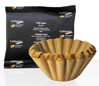 Produktbild von Coffeefair Filterkaffee 42 x 60g Kaffee gemahlen + 50 Korbfilter, Servicepaket