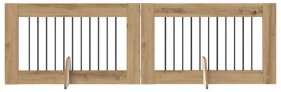 Produktbild von Hundetor mit Ständern 2 pcs Artisan-Eiche 100 x 60 cm