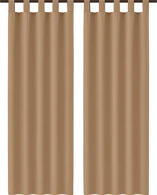 Image de Écharpe décorative Ellen à boucles, lot de 2, marron clair, 140 x 225 cm