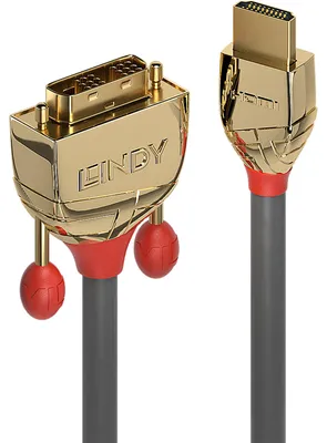 Produktbild von Lindy 36198, 10 m, HDMI Typ A (Standard), DVI-D, Stecker, Stecker, Gold
