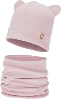 Immagine prodotto di Set primavera/autunno per bambina – berretto e sciarpa tubolare, cotone Luminia rosa taglia unica Maxte