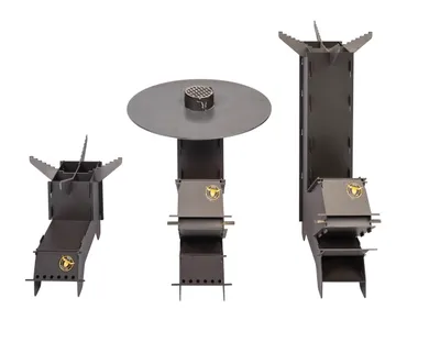 Produktbild von Komplettset - Raketenofen S - mit Feuerplatte 5mm #611