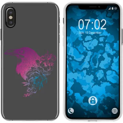 Produktbild von PhoneNatic Case kompatibel mit Apple iPhone Xs Max Silikon-Hülle Floral Rabe M4-6