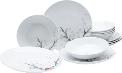 Obrázok produktu pre CreaTable, 13917, Luna Hirsch, súprava riadu pre 12 osôb, porcelán