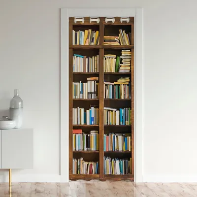 Türvorhang Vintage Bibliotheksregal 86x203 cm 1 Paneel