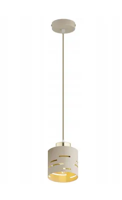 Produktbild von FKL DESIGN Home Deco Hängelampe Hängeleuchte 1-flammig E27 Metall Lampenshirm Lampe aus Serie (Beige, N910-Z1)