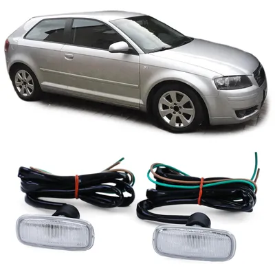 Für Audi A8 4D A4 B5 A3 8L A6 C5 TT 8N A2 2x Seitenblinker Blinker Silber Weiss in der Farbe Silber von Carparts-Online GmbH