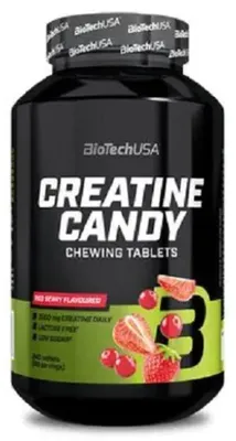 Produktbild von BioTech Creatine Candy Red berry - 240 Kapseln