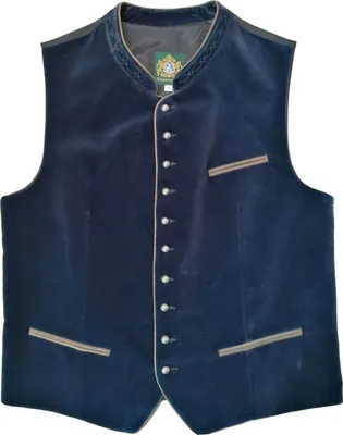 Hammerschmidt Trachten-Weste "Albrecht" (Samt) in blau