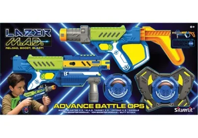 Produktbild von SilverLit Blasters Lazer + 2 Spielziele + 2 Brustharnischs-Advance Battle Ops