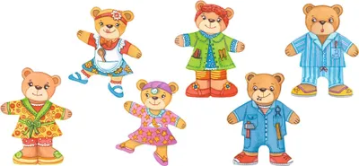 Produktbild von Anziehpuppenpuzzle Bärenfamilie, goki basic.