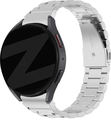 Produktbild von Bandz Stahlarmband 'Classic' Galaxy Watch 7 (40&44mm) / Galaxy Watch 6 (Classic) / 5 (Pro) / Watch 4 (Classic) / Watch FE – inklusive Uhrenverkürzer – silbernes Metallarmband