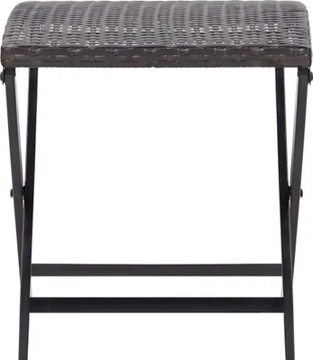 Image de vidaXL Tabouret pliant Poly Rattan Brown