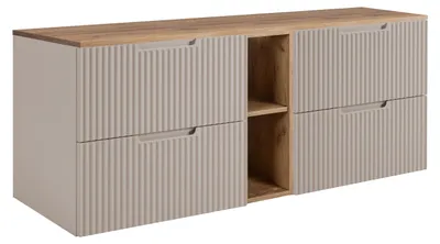 Produktbild von Badezimmerschrank, Kaschmir / Craft-Eiche, 180 ( 2 x 80 + 20) x 58,6 x 46 cm