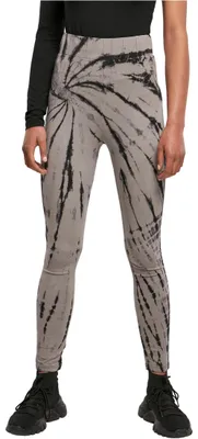 Zdjęcie produktu dla Damskie legginsy Urban Classics Ladies Bawełna Tie Dye z wysokim stanem, kolor czarny/asfaltowy – rozmiar L