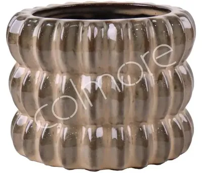 Productafbeelding van Bloempot BURMA, keramiek, Ø24x17cm, zachtbruin