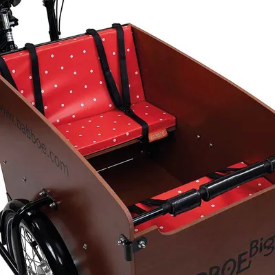 Produktbild von Babboe HWWX-0230 Cargo-Bike-Sitzkissen-Set – geeignet für Big Big-E Dog Dog-E Spotty Dots HWWX-0230