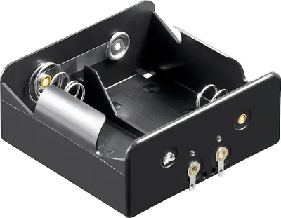 Produktbild von Goobay 2x D (Mono) Batteriehalter, Lötfahne (U), Schwarz - Lötfahne (U)