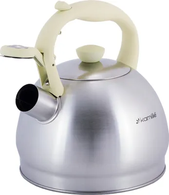 Produktbild von Wasserkocher mit Pfeife aus Edelstahl 2.0L INDUKTION KAMILLE KM-0693BG