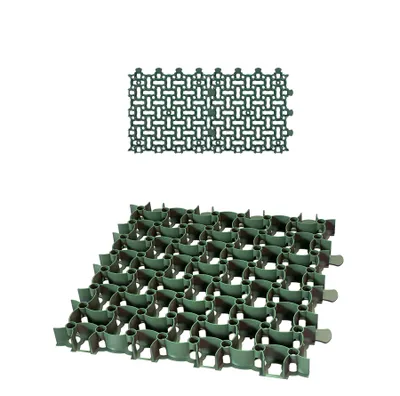 Produktbild von BigDean 2X Rasengitter Paddockplatte 50x50 cm Rasenmatten Rasenwaben Kiesgitter Parkplatzrasen 0,5 m²