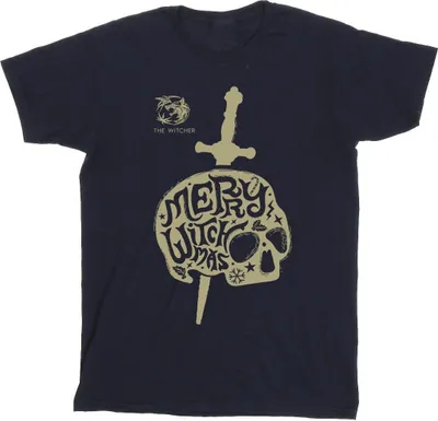 Produktbild von Netflix - "The Witcher Merry Witchmas" T-Shirt für Herren BI52206 (3XL) (Marineblau)