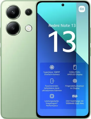 Produktbild von Xiaomi Redmi Note 13 16,9 cm (6.67") Dual-SIM Android 12 4G USB Typ-C 8 GB 256 GB 5000 mAh Grün