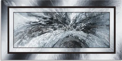 Produktbild von ARTland Wandbild Alu für Innen & Outdoor Schwarz - weiß abstrakt 1 Größe: 100x50 cm