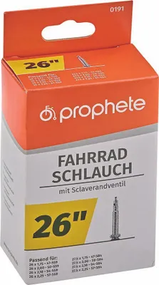 Produktbild von Prophete 191 Fahrradschlauch 26 x 1,75 - 26 x 2,125, Sclaverandventil, auch für Airliner-Felge