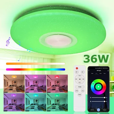 Obrázok produktu pre Jopassy 36W LED stropné svietidlo s efektom hviezdnej oblohy bez oslnenia, diaľkovým ovládaním a hudobnou funkciou Bluetooth