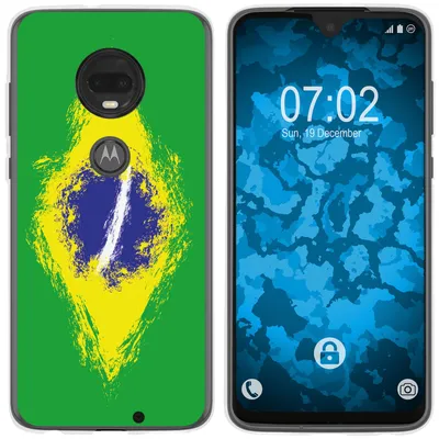 Produktbild von PhoneNatic Case kompatibel mit Motorola Moto G7 Silikon-Hülle WM Brasilien M3