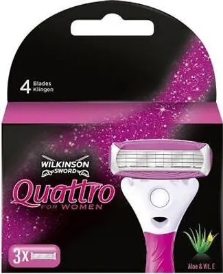 Produktbild von Wilkinson Sword Quattro for Women 3 Klingen in einer Packung