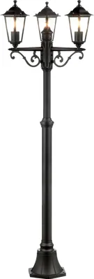 Produktbild von Außen Stehlampe, 200 cm Höhe, Ø 61 cm, 3 x E27, max. 60 W, Metall/Glas