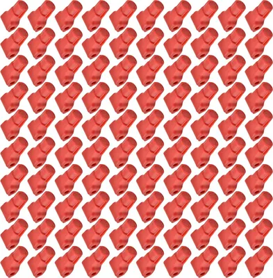 Imagen del producto de 100 unidades de candado antirrobo con gancho para teléfonos móviles, utilizado en tiendas minoristas para asegurar productos. Color: rojo. (6 mm)