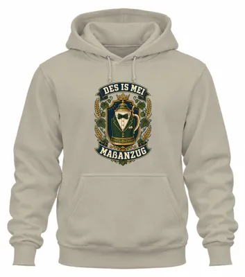 Produktbild von Des is mei Maßanzug Trachtenshirt Lederhose Hoodie Kapuzenpullover, Natur, M