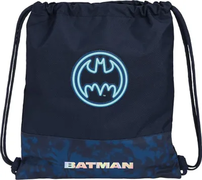 Image de Sac à dos à cordon Batman légendaire Bleu marine 35 x 40 x 1 cm
