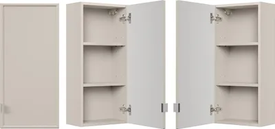 Produktbild von Badezimmer Hängeschrank mit 35 cm Breite in Kaschmir, 1-türig - BIBIONE-56