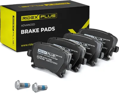 Produktbild von RIDEX PLUS 402B1400P Bremsbeläge Satz Hinten Bremsklötze für VW Golf V Schrägheck (1K1) Golf VII Schrägheck (5G1, BQ1, BE1, BE2) GOLF VI (5K1) TOURAN
