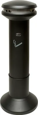 Image de Rubbermaid FG9W3400BLA Cendrier sur pied Infinity grande capacité rond noir