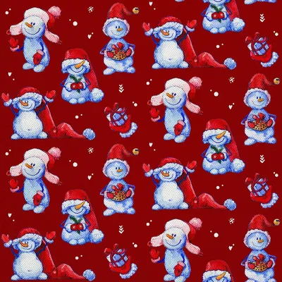Image de OUTDOOR DÉCORDS OXFORD - Motif bonshommes de neige avec cadeaux 2 I DX559